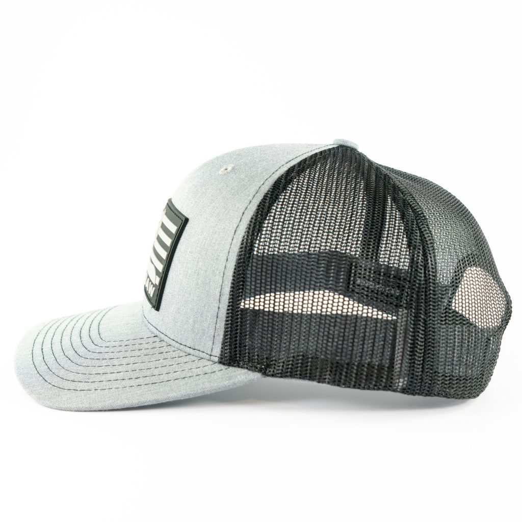 "MULEY FLAG" RUBBER PATCH GREY/BLACK-MESH - Image 4