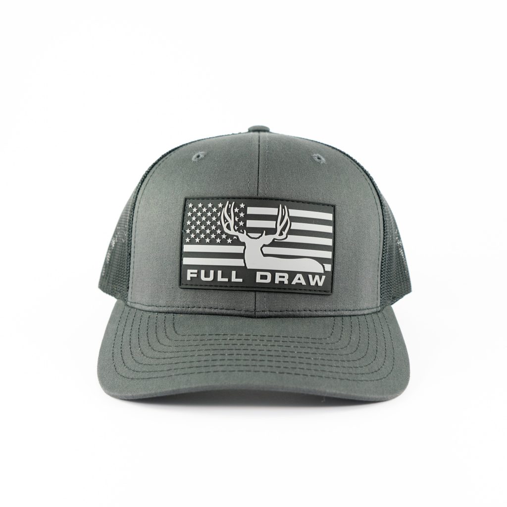 "MULEY FLAG" RUBBER PATCH CHARCOAL/BLACK-MESH