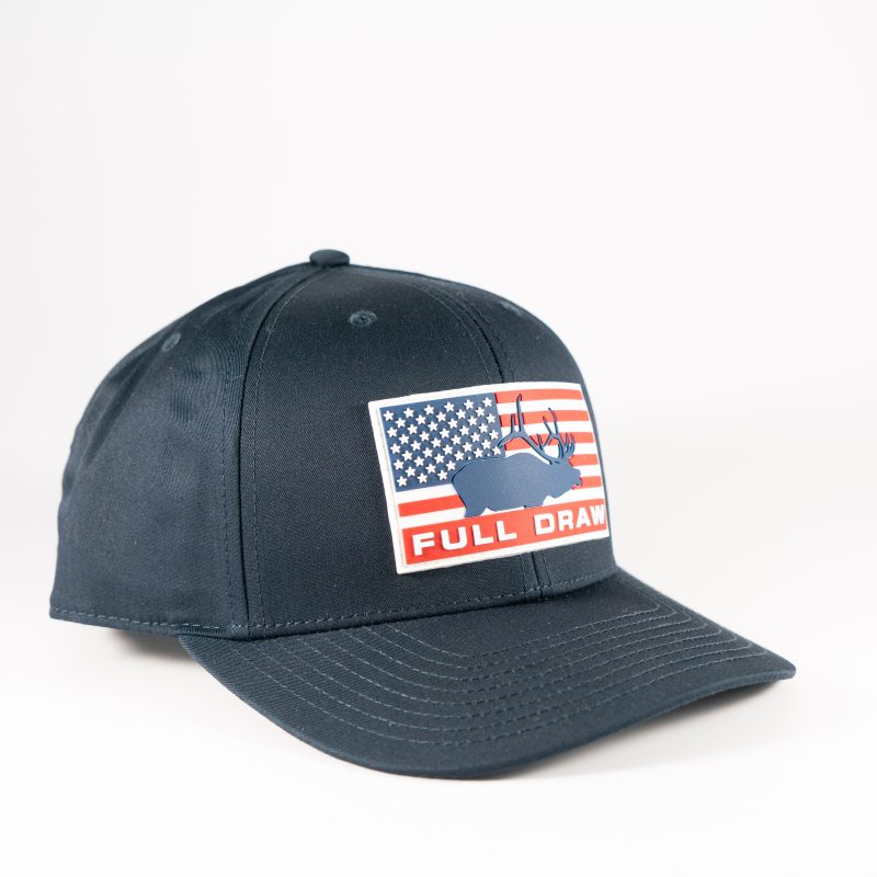 "ELK FLAG PATRIOT" Rubber Patch Solid Navy - Image 2