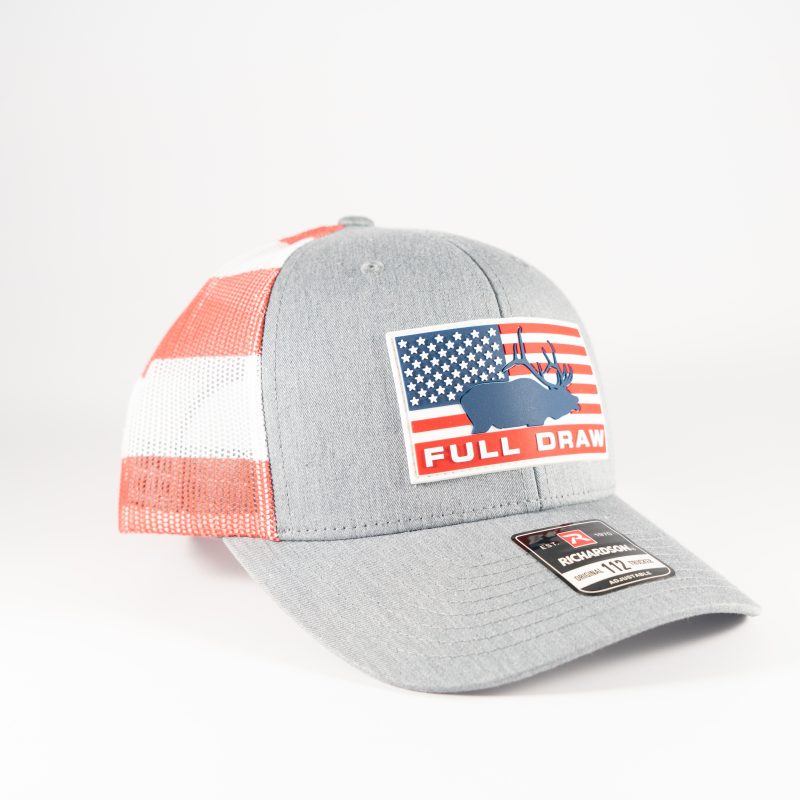 "ELK FLAG PATRIOT" Rubber Patch Grey/Stars & Stripes - Image 2
