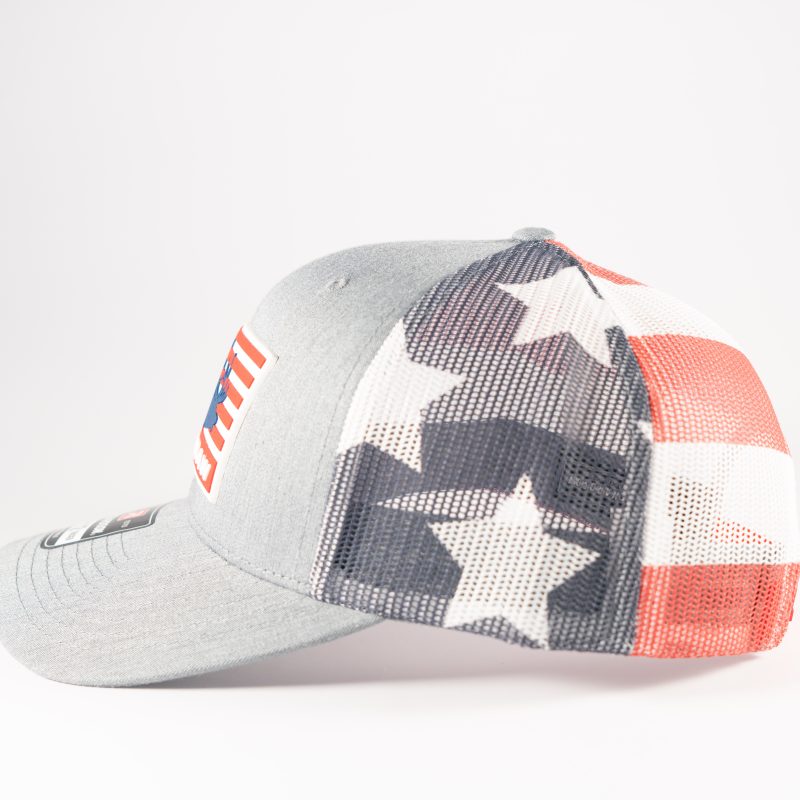 "ELK FLAG PATRIOT" Rubber Patch Grey/Stars & Stripes - Image 4