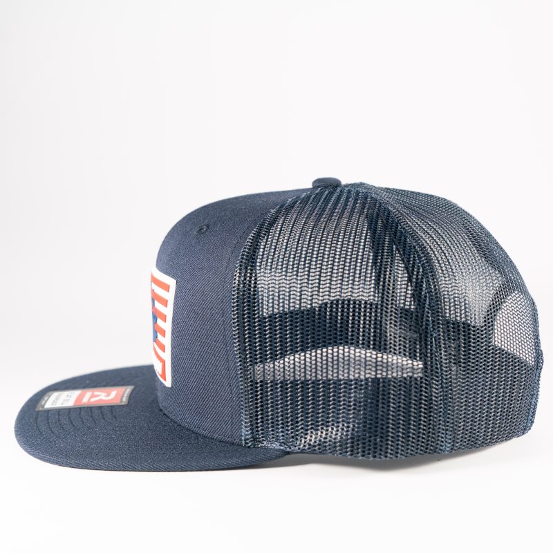"ELK FLAG PATRIOT" Rubber Patch Solid Navy FLATTY - Image 3
