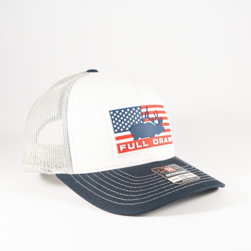 "ELK FLAG PATRIOT" RUBBER PATCH White/Alum/Navy - Image 2