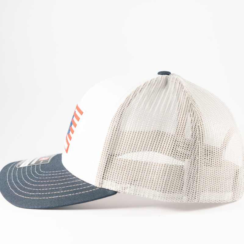 "ELK FLAG PATRIOT" RUBBER PATCH White/Alum/Navy - Image 3
