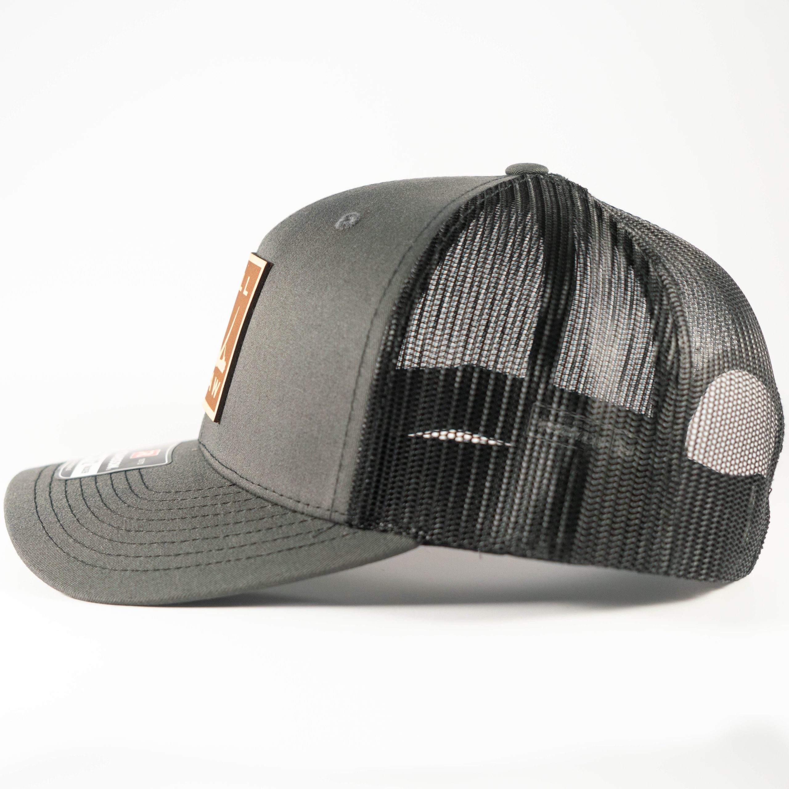 LEATHER DEER SHED PATCH Charcoal/Black MESH - Image 2